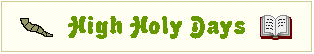 High Holy Days
